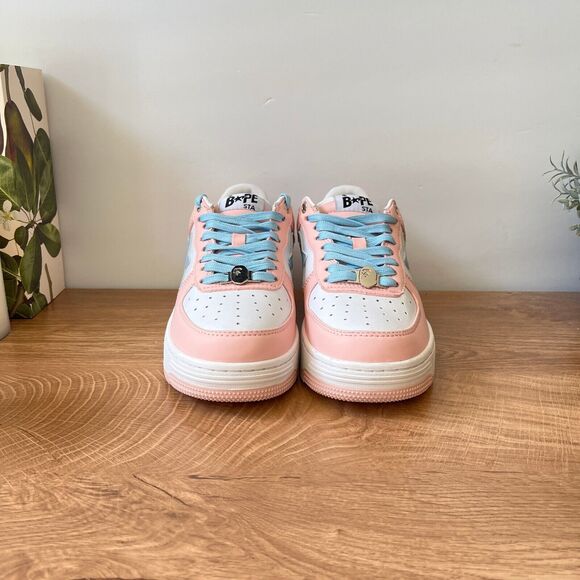 Bape Bapesta Sneakers A Bathing Ape Pastel Pink & Blue Women\'s Size US 7.5 main image 5